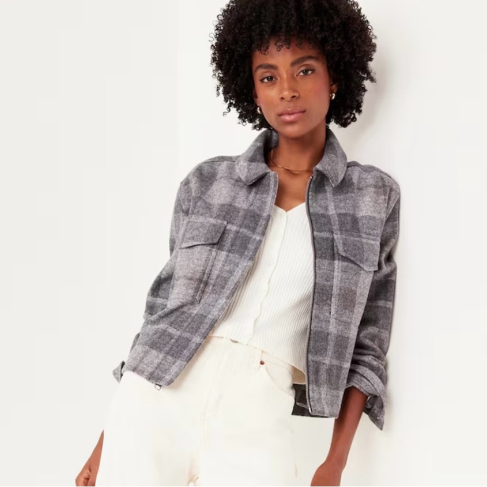 Flannel shirt jacket